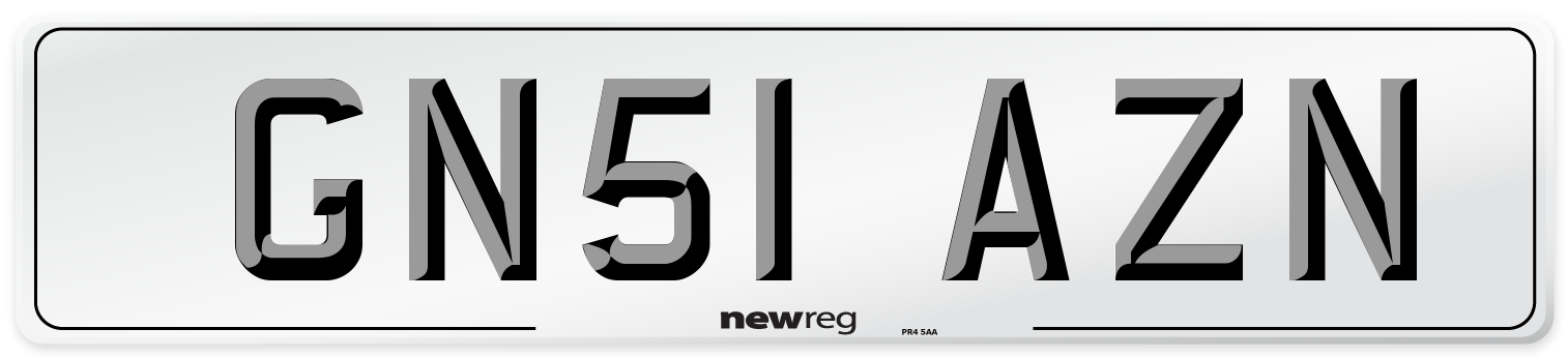 GN51 AZN Number Plate from New Reg